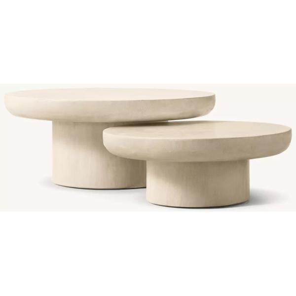 Customizable Size Modern Side Table Furniture for Living Room white and wood coffee table