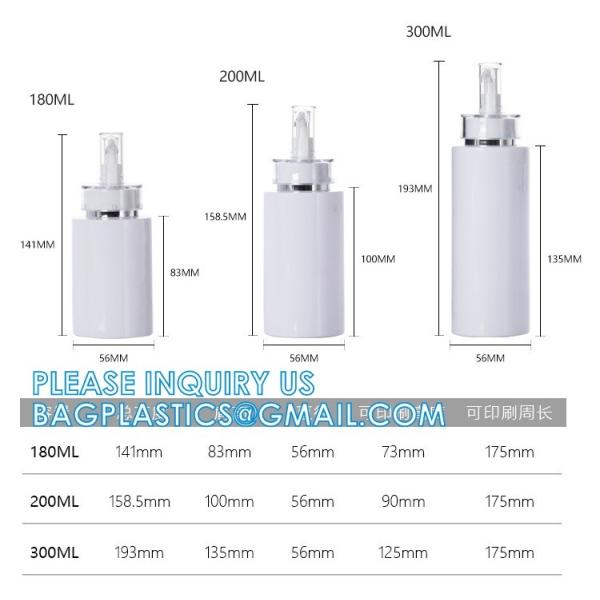 Shampoo Pump Bottle, Luxury Silver Cosmetic Packaging Face Cream Serum Essence Lotion Dispenser Pump Bottle