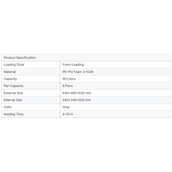 Insulated Food Pan Carrier 82 Qt Hot Box For Catering Food Box 3 layers