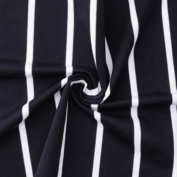 100 Cotton T Shirt Fabric Striped Soft Material 175gsm For Home Textiles