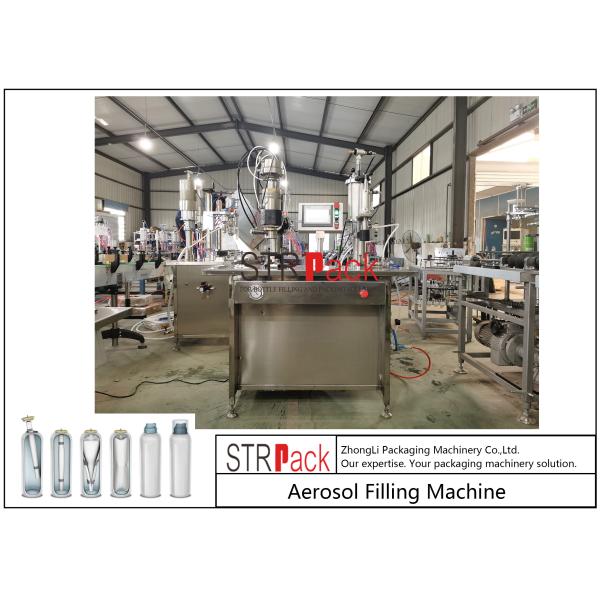 Semi Automatic Aerosol Co2 Filling Machine Snow Spray Making Machine With Bag On Valve