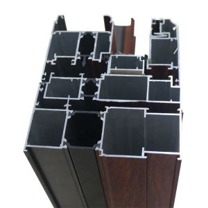 China Anodized Silver Black Champagne Extruded Aluminium Sliding Door Profiles on sale