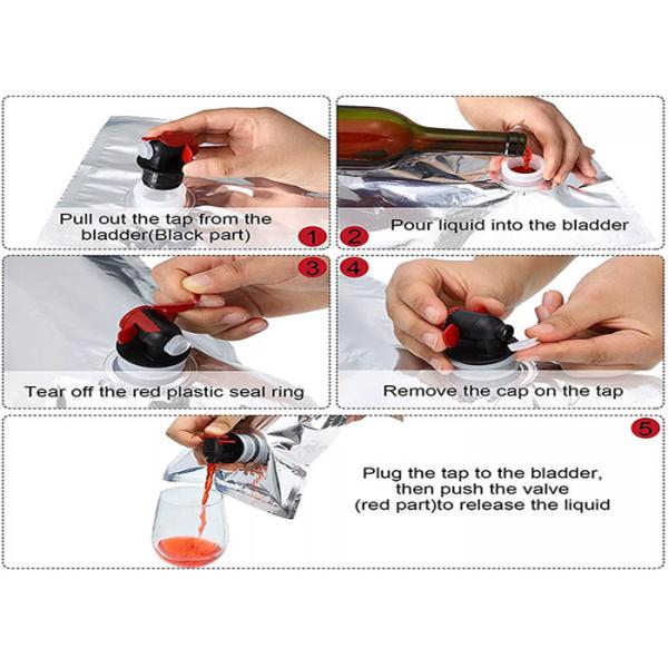 Spout Bags 10L Liquid Bag In Box With Spigot For Water Juice Liquid Beverage Wine