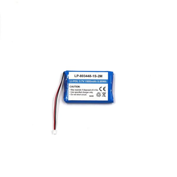 Wholesale Rechargeable Li-Po Batteries LP-803448-1S-2M 3.7V 1500mAh Lithium Ion Polymer Battery