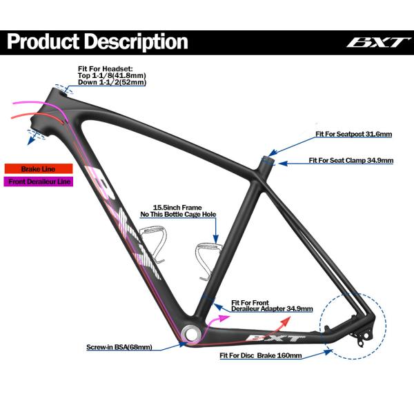29er Full Carbon Mountain Bike Frame Full Suspension Thru Axle Space 135mm 142mm