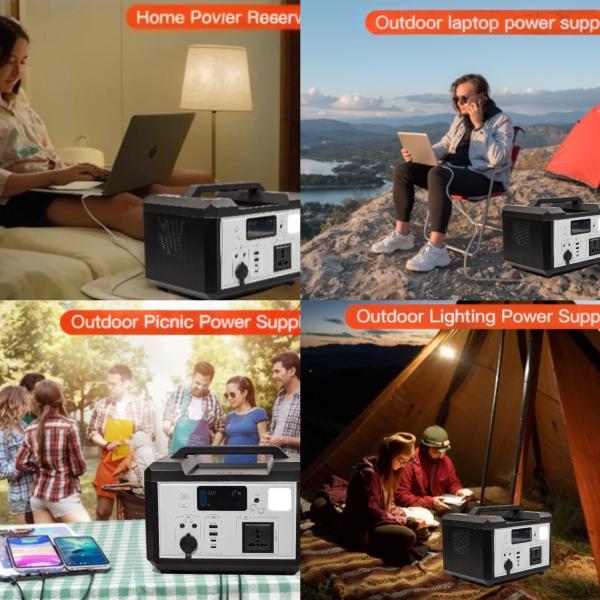 Long Lifespan 220V 50HZ Single Way Inverter Portable Generator Power Station With LED Light For Emergency Power Supply