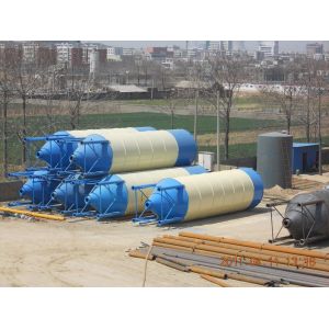 Quality 100ton steel material cement silos for concrete plant for sale