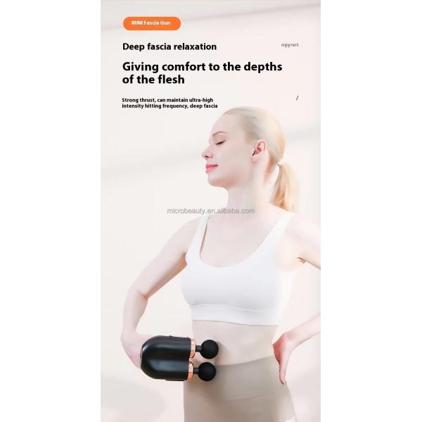 Cordless Dual Head Massage Gun Full Body Deep Tissue Massager Type C Charging