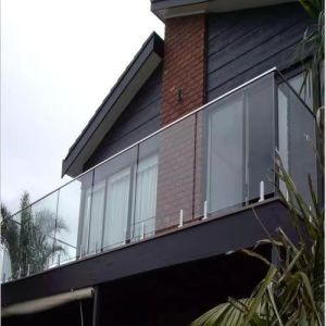 China Frameless Balcony Glass Railing Space Saving Handrail Glass Balustrade on sale