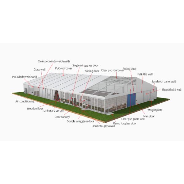 SGS Certified 10x20m Outdoor Event Tents Clear Span Canopy