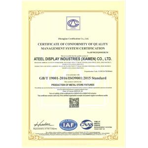 ATEEL (XIAMEN) DISPLAY INDUSTRIES . CO. LTD. Certifications
