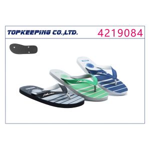 Quality Summer Men PE Slipper PE White Flip Flop Slider Strip for sale