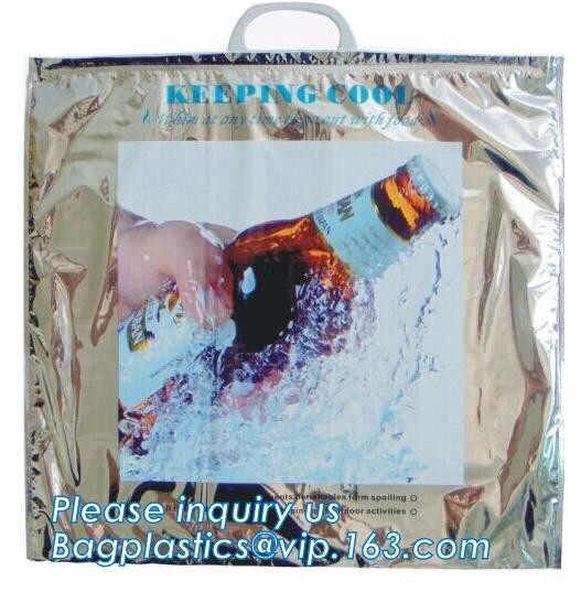 Aluminum Foil Food Use Disposable Cooler Bag Insulated Thermal Bag Organizer Storage Frozen Lunch Bag bagease bagplastic