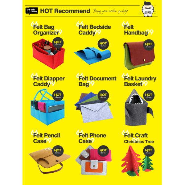 Color Non Woven Polyester Felt Fabric Roll 10 - 200gsm