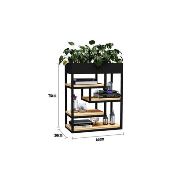 Delicate Balcony Flower Pot Shelf , Plants Metal Garden Shelves Multi Functional Fence