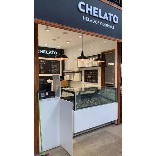 Ice Cream Shops Equipment Ice Cream Display Freezer Ice Cream Dipping Cabinet