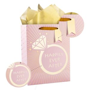 Custom Color Accepted Ivory Board Wedding Gift Paper Bags for Special Occasion