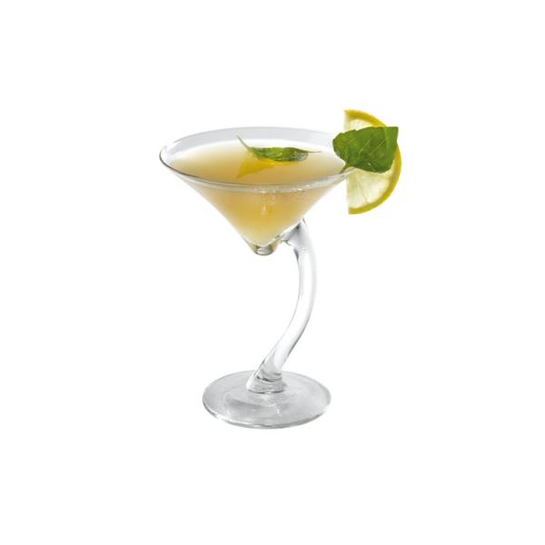 Curved Stem Plastic Martini Glasses Bacardi Polycarbonate Cocktail Glasses