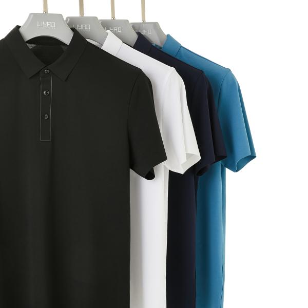 Men's Plus Size Polo Shirt Anti-Wrinkle Short Sleeve Polo T Shirt 100% Cotton for Sport