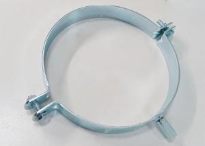 China Galvanized Carbon Steel Round Double Bolt Clamp Split Hanging Hoop Pipe Clamp on sale