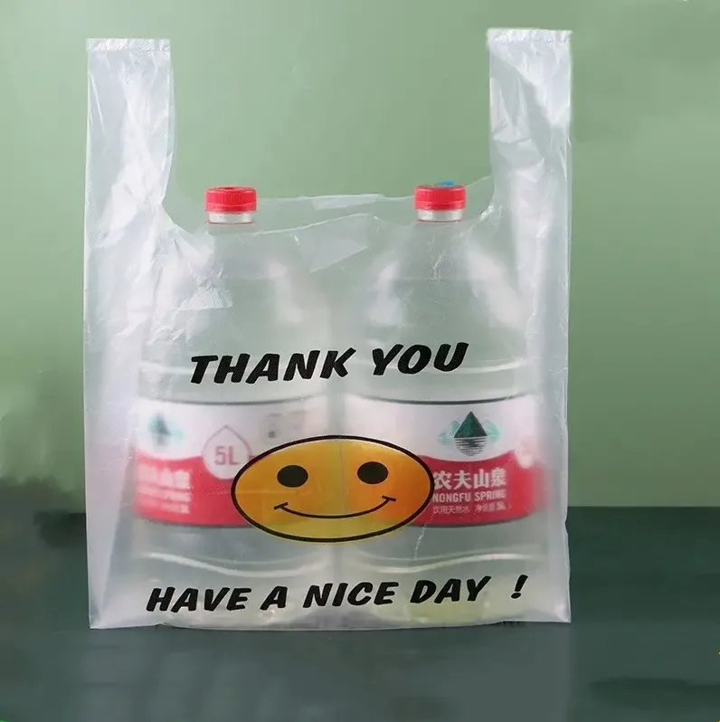 Hot Sale Custom Wholesale T Shirt Bag Roll Cheap Environmental Plastic T-Shirt Bag