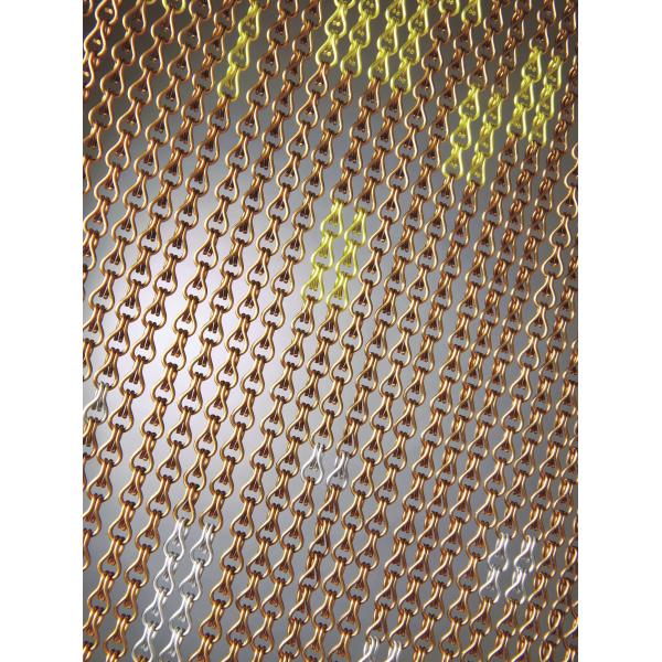 Ceilings Stainless Steel Chainmail Curtain Anodizing Powder Coating