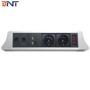 Quality Modular Design Table Mounted Power Outlet With Telephone Interface for sale