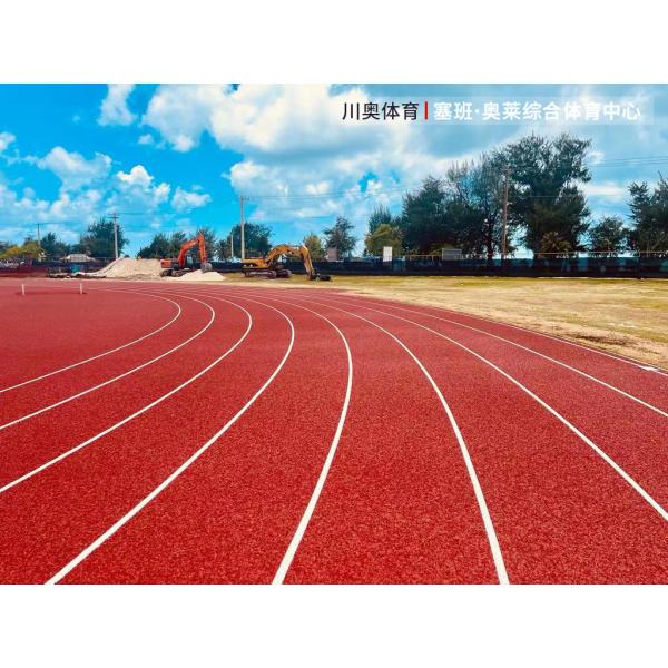 Iaaf Certificated 400m Standard Spray Coated Sandwich Athletic Rubber Running Track Material