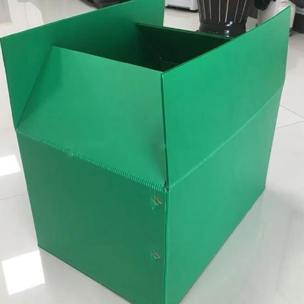 Anti Pressure Anti Corrosion Plastic Corrugated Box Green PP Hollow Sheet