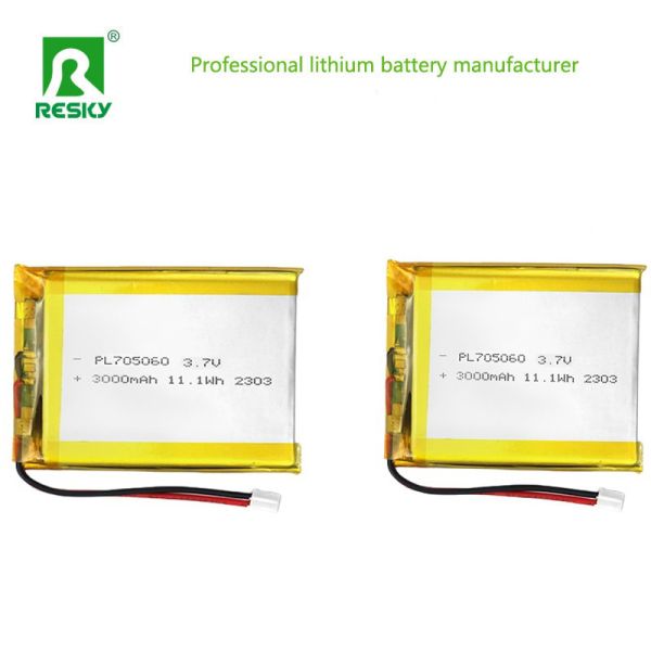 Rechargeable Lipo Batteries Cell 705060 3000mAh 3.7V 11.1wh Power Li-ion Polymer Battery Pack