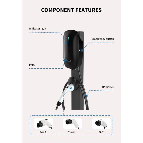 7kw 11kw 22kw Type 1 Type 2 Gbt AC EV Charger Station Start-up and Billing Method APP QRCode with USB Download
