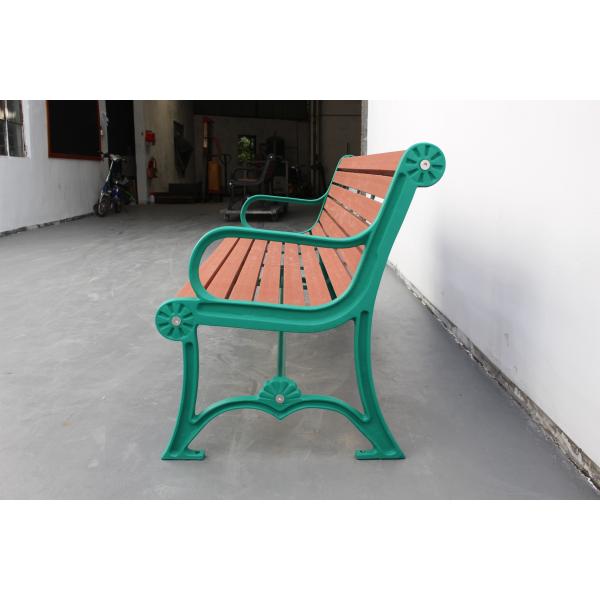 Recycled Plastic Patio Outdoor Garden Bench Seat Flange Surface Mounted Type