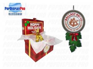 China Seasonal Custom Cardboard POP Displays 3D Ribbon On Top For Draft Beer Drinks on sale