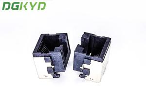 China Single Port Tab Up SMT RJ45 Connector Socket With LED Sink Plate 7.5 on sale