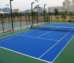 Outdoor / Indoor Tennis Court Flooring Material Slip Resistant Cushioned For College 