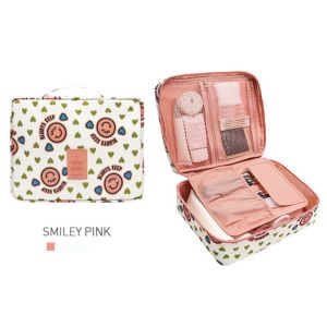 Multi Functional Travel Cosmetic Bags Waterproof Polyester With PU Coating