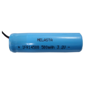 China Melasta Cylindrical 14500 LiFePO4 Battery Pack 3.2V 500mAh on sale