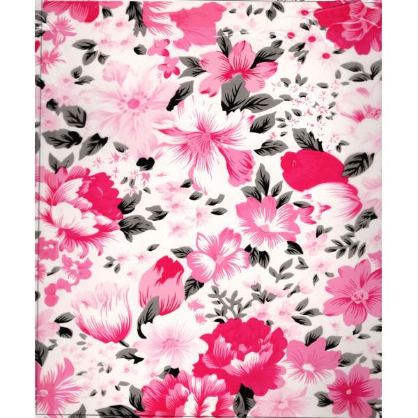 Printed Colorful Flowers PVC PU Synthetic Faux Leather Material