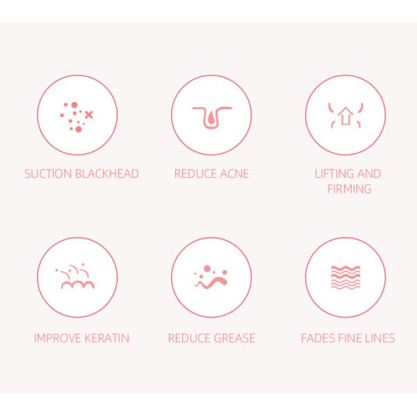 53kPa 3W Facial Vacuum Suction Machine Pore Cleanser Machine Replaceable Head