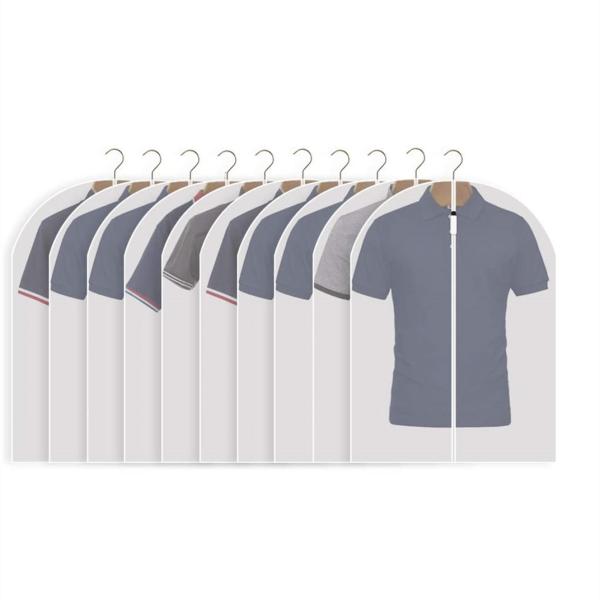 Clear Pvc Hanging Custom Travel Garment Bag For Long Dresses Clothes Full Zipper