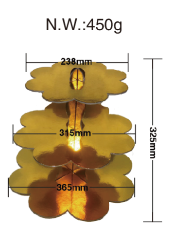 DIY Foldable Three Layer Paper Cardboard Cake Stand