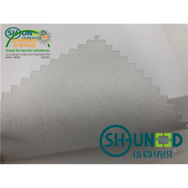 100% Cupro Smooth White Non Woven Fabric / Breathable Non Woven Polyester Fabric