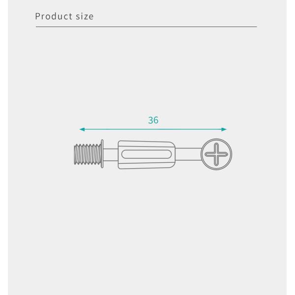 36mm Length High Precision Furniture Cam Lock Screws Cam Bolt Screw