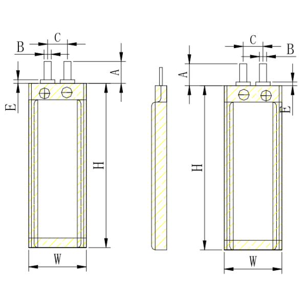3.7V 250mah Li-polymer Battery 411645 / Li Poly Rechargeable Battery Pack for POS Machine