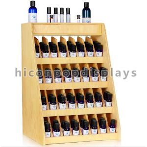 Quality Birch Wooden Display Racks Countertop 240 Bottle Essential Retail 4-Tier Display Rack for sale