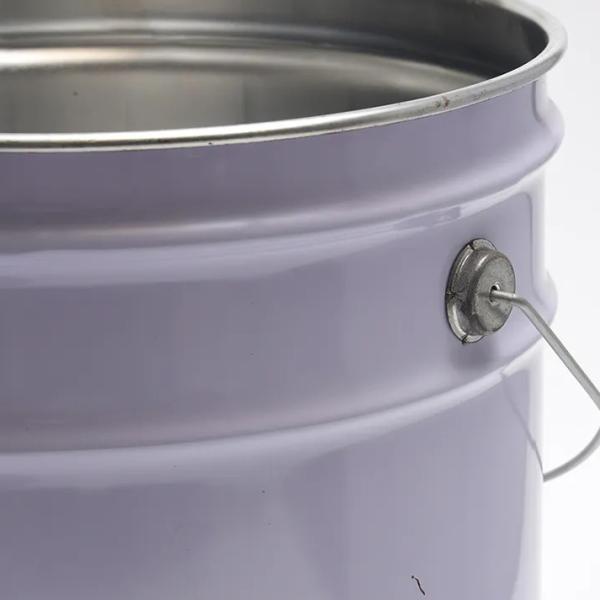 Tinplate Pail Rust Resistant Iron Metal Paint Bucket With CMYK Printing For Water Based Paint Storage