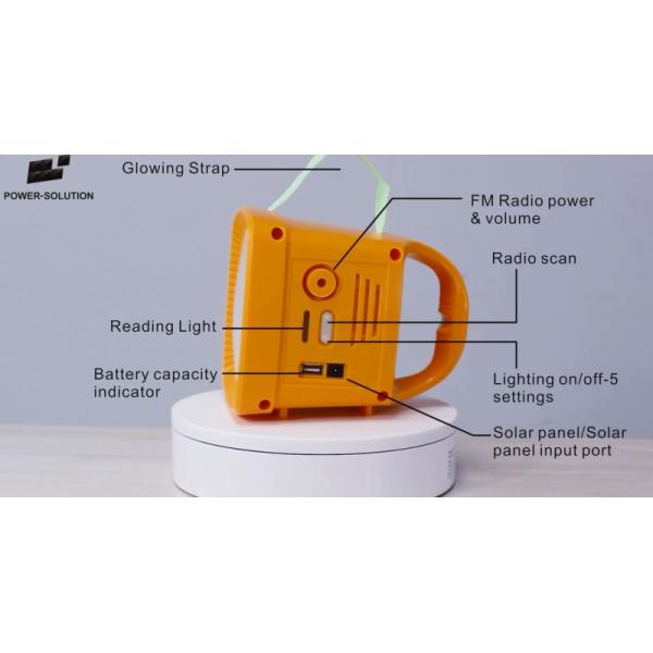 Poly Crystalline Solar Power LED Lantern 3W 6V Portable Rechargeable Light