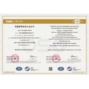 HCB Battery Co., Ltd Certifications