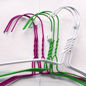 Strong Silver Galvanized Metal Steel 16 Inch Wire Clothes Hangers