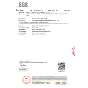 Henan Yongsheng Aluminum Industry Co.,Ltd. Certifications